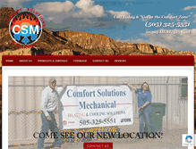 Tablet Screenshot of comfortsolutionsmechanical.net